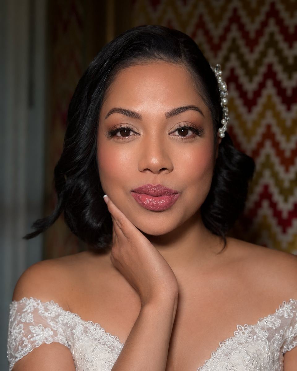 Bridal makeup in Costa Mesa by Blossom Beauty Team