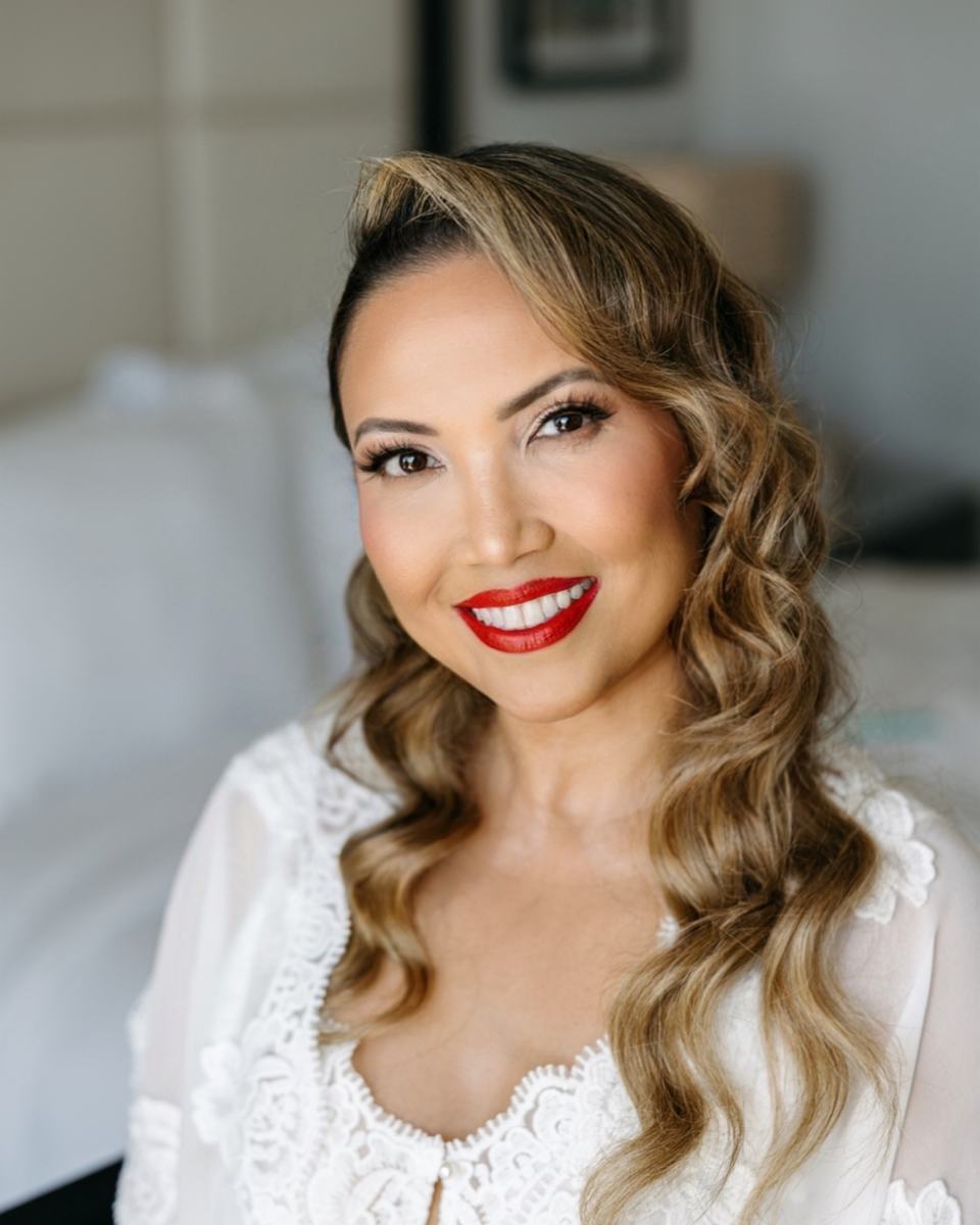 Bridal makeup in Newport Beach by Blossom Beauty Team